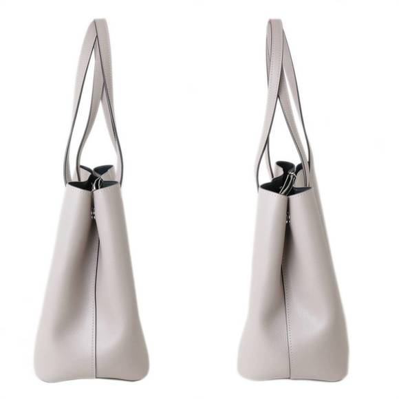 COACH 2way double face leather carryall tote bag shoulder light clover x saddle - Picture 4 of 10